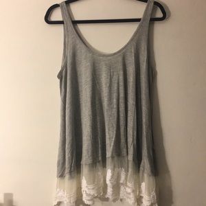 NWOT lace hem cami